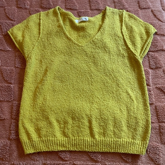 Anthropologie Valentina Yellow Sweater Tee - Picture 2 of 5